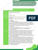 Curso de Actualizacion de Nutrición Clínica: Fecha Duración Horas de Capacitación Destinado A