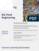 Food Processing: B.E. Food Engineering