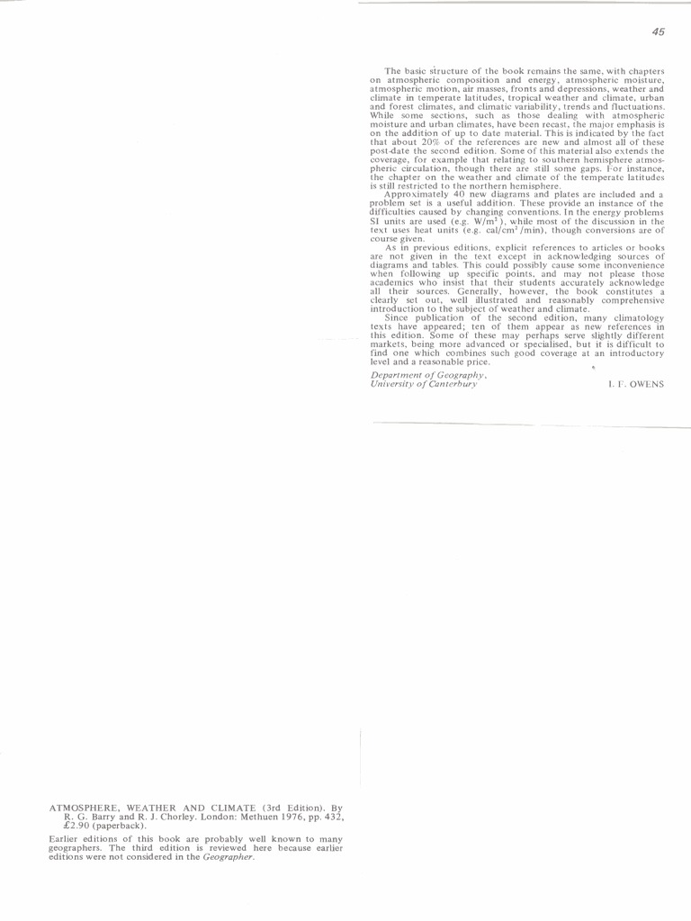 Atmosphere Weather and Climate | PDF