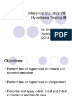 8 Inferential Statistics VIII - May 26 2014