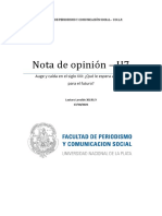 Nota de Opinion - U7: Auge y Caída en El Siglo XXI: ¿Qué Le Espera A La Potencias para El Futuro?