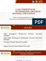 Evaluasi Pembentukan Peraturan Perundang-Undangan (Nasional Dan Daerah)