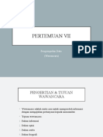 Pertemuan Vii: Pengumpulan Data (Wawancara)