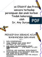 Komunikasi Efektif Dan Prinsip Wawancara Terhadap Perempuan Dan Anak Korban Tindak Kekerasan Oleh DR, Any Suryani