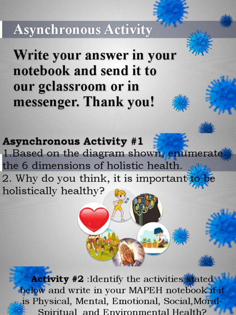Grade 6 Asynchronous Health Activities | PDF | Self-Improvement