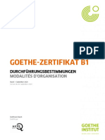 Goethe-Zertifikat B1: Durchführungsbestimmungen