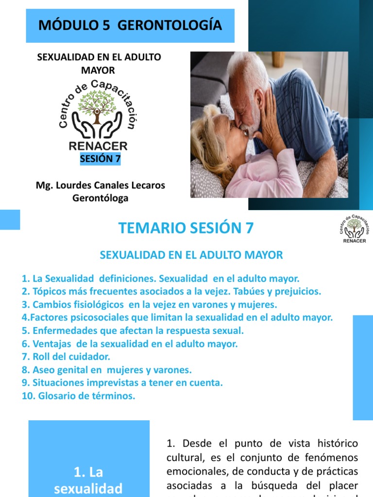 Módulo 5 Gerontología: Sexualidad en El Adulto Mayor | PDF | Vejez | La ...