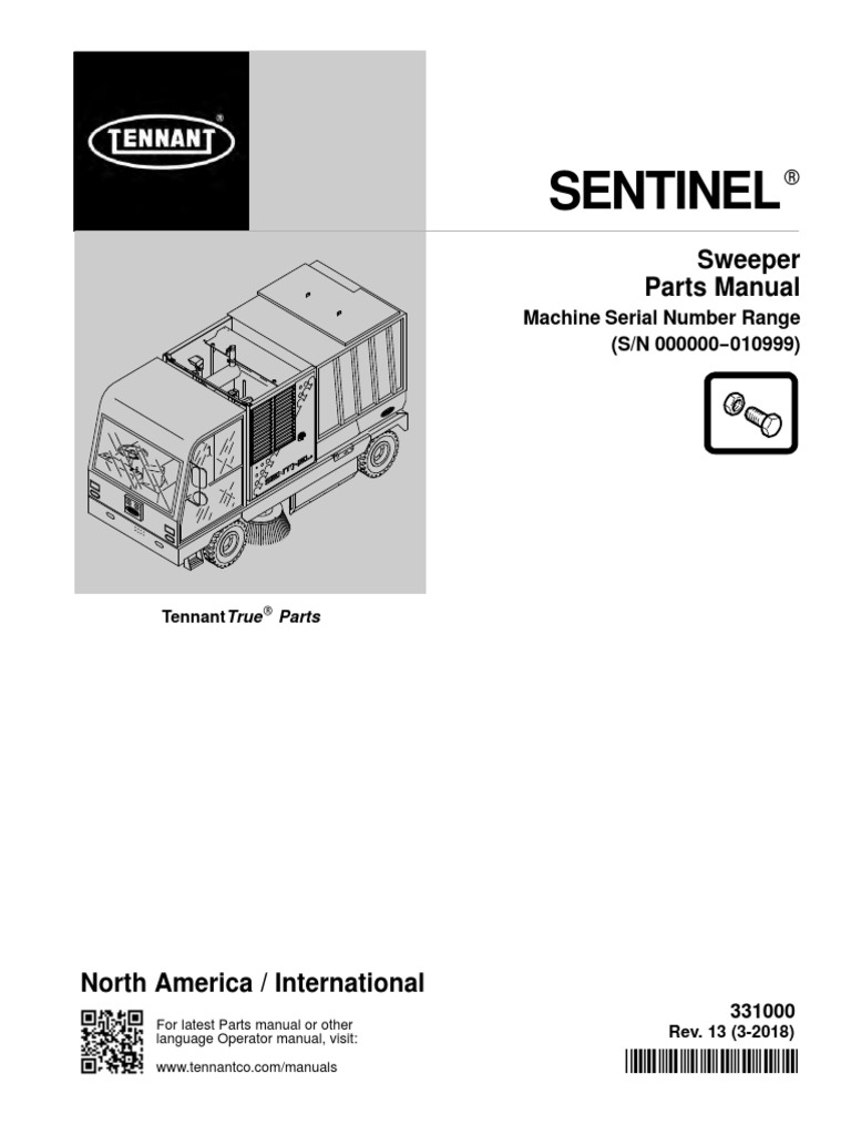 Sentinel: Sweeper Parts Manual | PDF | Screw | Manufactured Goods