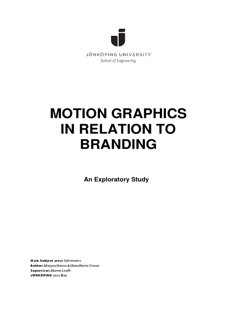 Motion Graphics Impact on Branding | PDF | Brand | Methodology