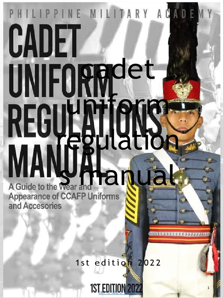 Cadet Uniform Regulation S Manual: 1st Edition 2022 | PDF | Clothing ...