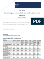 Manufacturing and Associated Industries and Occupations Award Ma000010 Pay Guide
