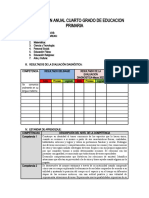 Planificación anual 4to grado primaria