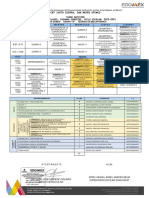 Turno Matutino Horario de Clases, Segundo Semestre, Ciclo Escolar: 2022-2023