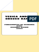 Yesica Andrea Orozco Ramos: Fundamentos de Economía 51154 Segundo Bloque 23V01