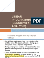 Linear Programming (Sensitivity Analysis - Shadow Price)