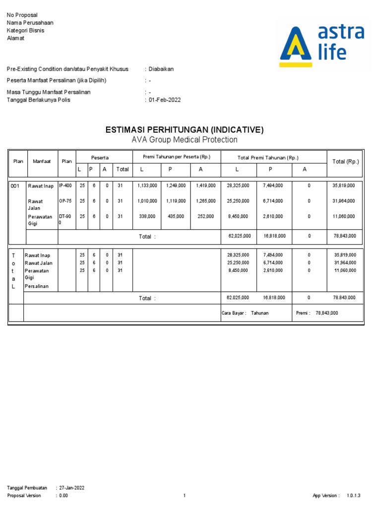 Perlindungan Kesehatan Astra Life | PDF | Teknologi & Rekayasa