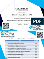 Sertifikat: LPK Kampus Afron Shoji