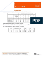 Grade Thresholds - November 2016: Cambridge O Level Islamiyat (2058)