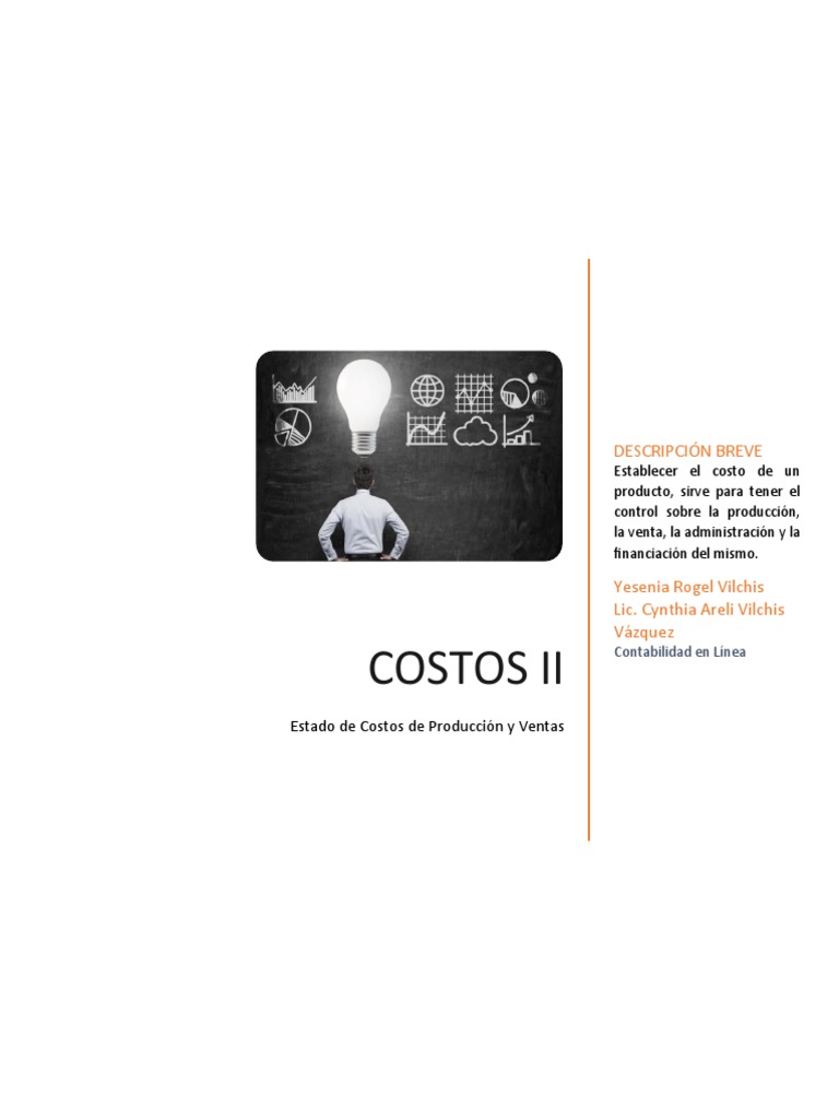 Estado de Costos de Producción y Ventas | PDF | Costo | Contabilidad de ...