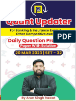 Quant Updater SET32 - Monday 20 Mar - Maths by Arun Sir