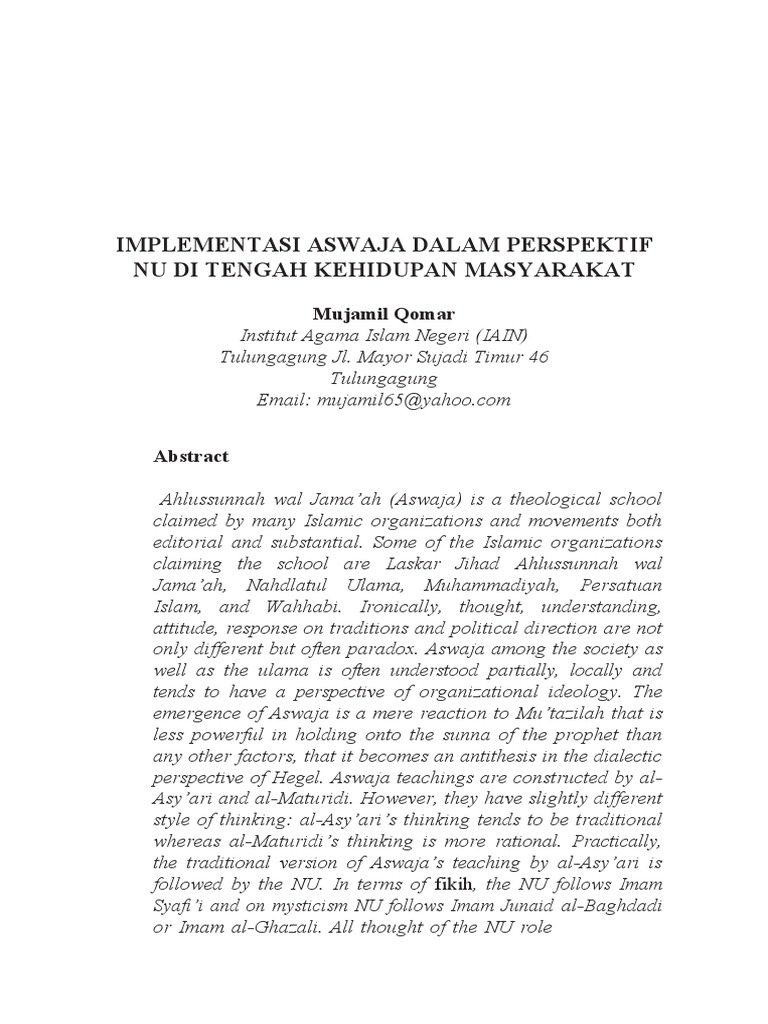 Aswaja | PDF | Sufism | Ulama