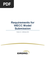 Requirements For WECC Model Submission v1.0