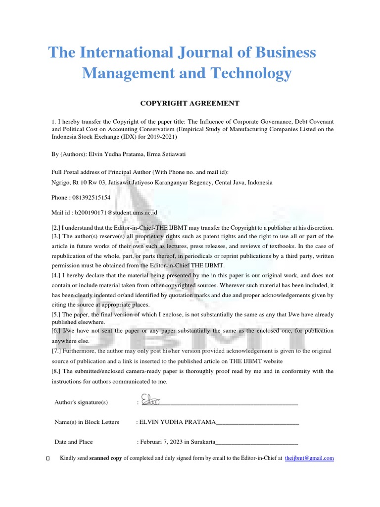 The International Journal of Business Management and Technology | PDF ...