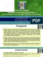 Transformasi Digital Tata Kelola Sumberdaya Pertanahan: (Berantas Mafia Tanah Dan Akhiri Tumpang Tindih Lahan)