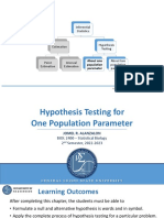 Inferential Statistics: About One Population Parameter