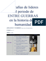 Biografías de Lideres Del Periodo de Entre Guerras en La Historia de La Humanidad