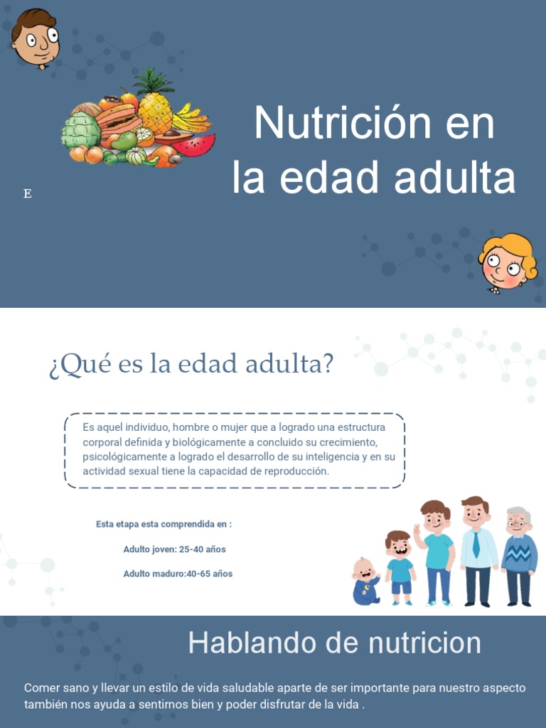 Nutricin en Adulto | PDF | Alimentos | Nutrición
