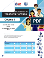 Teacher's Portfolio: Course 1