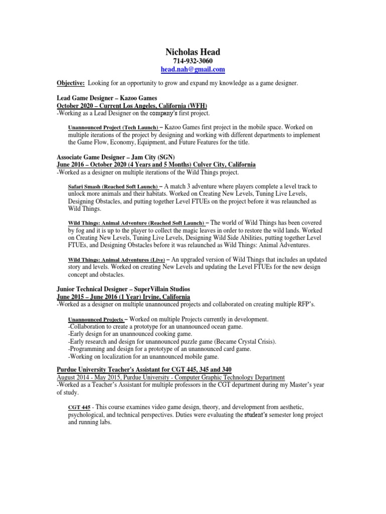 Nick resume 2023 website download free pdf design