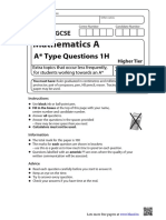 Mathematics A: A Type Questions 1H
