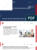 Sesión 14: Compensación Por Tiempo de Servicios (CTS) : Docente: Mg. Paul Malaver Chauca