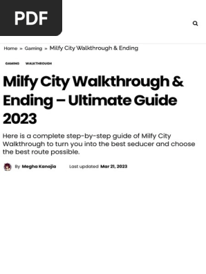 Milfy City Walkthrough & Ending - Ultimate Guide 2023