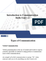 Introduction To Communication Skills Unit 1.2