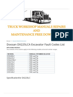 Doosan DX225LCA Excavator Error Codes PDF