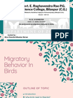 Migratory Behaviour in Birds