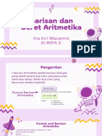 Barisan Dan Deret Aritmetika: Ina Inri Wacanno Xi Mipa 3