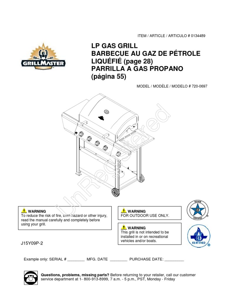 grill master 7200697 Barbecue Grill Propane