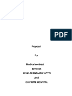 Proposal For Medical Contract Between Lekki Grandview Hotel and Oh Prime Hospital