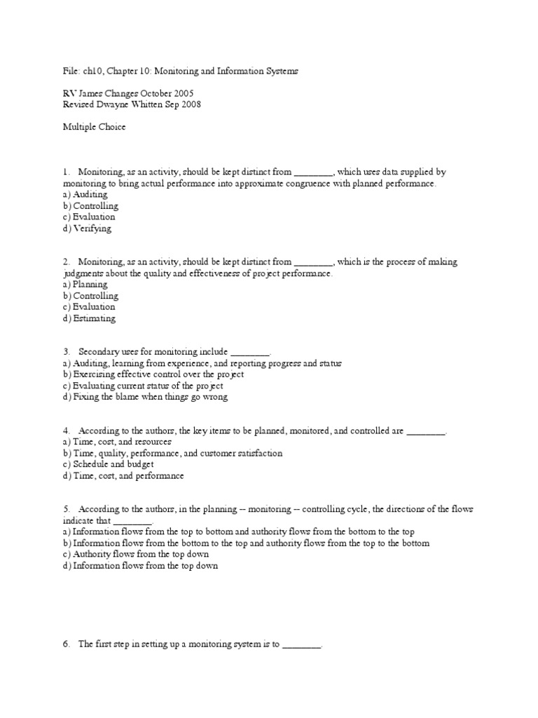 Project Monitoring Essentials | PDF | Information | Data