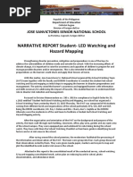 NARRATIVE REPORT Student-LED Watching and Hazard Mapping: Jose Sanvictores Senior National School