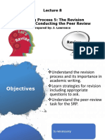 Lecture 08 - Writing Process 5 - The Revision Process Conducting The Peer Review