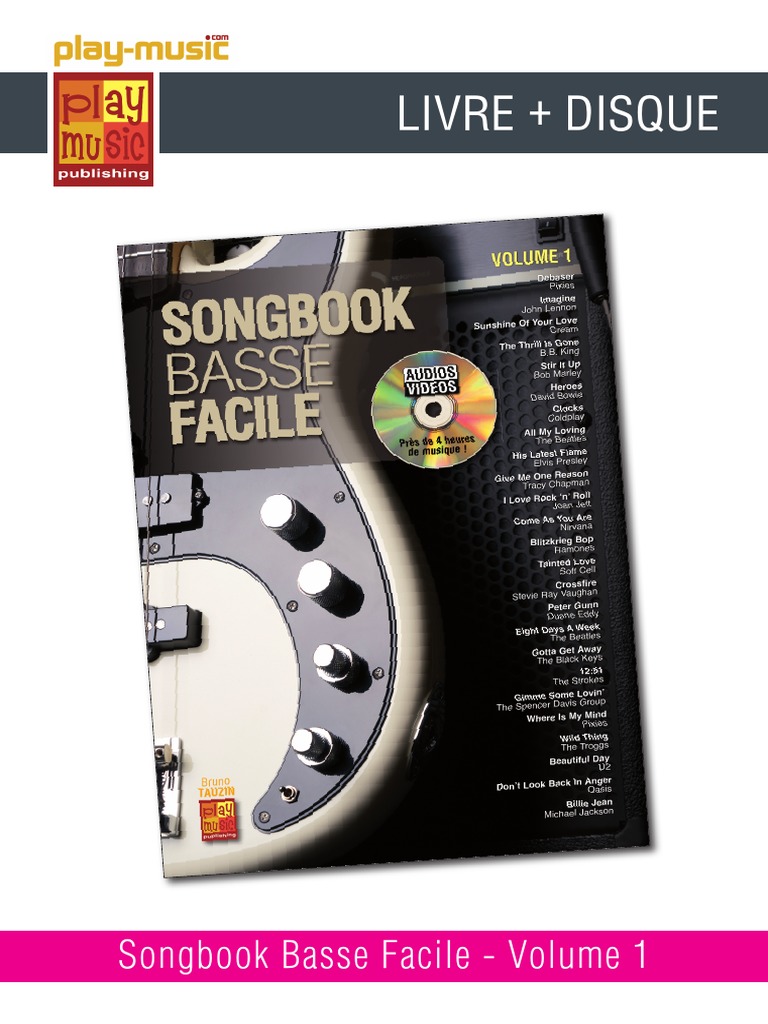 Songbook Basse Facile 1 | PDF | Guitare basse | Musique rock