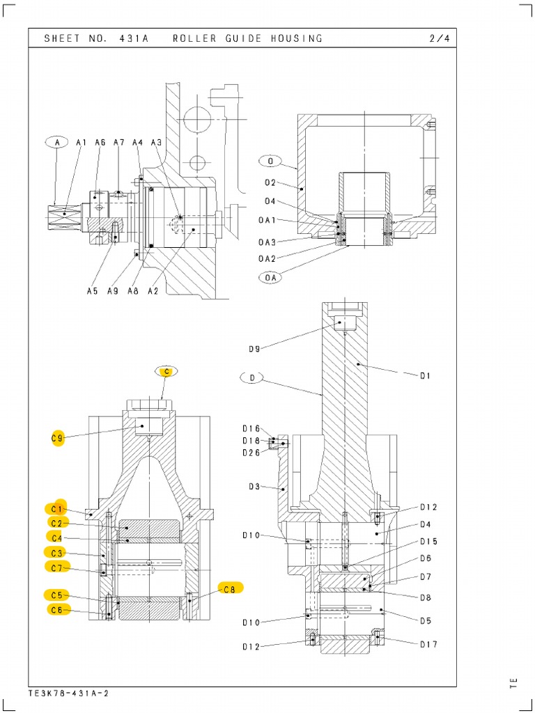 Roller Guide Housing Parts List | PDF | Home & Garden | Technology ...
