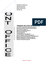 International Operations Pre-Opening Manual: Training Related Information
