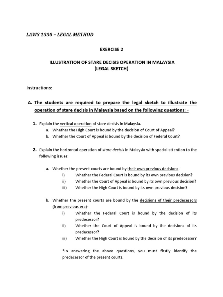 Horizontal Stare Decisis in Malaysia | PDF | Court Of Appeal Of ...