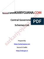 Central Govt Schemes List All